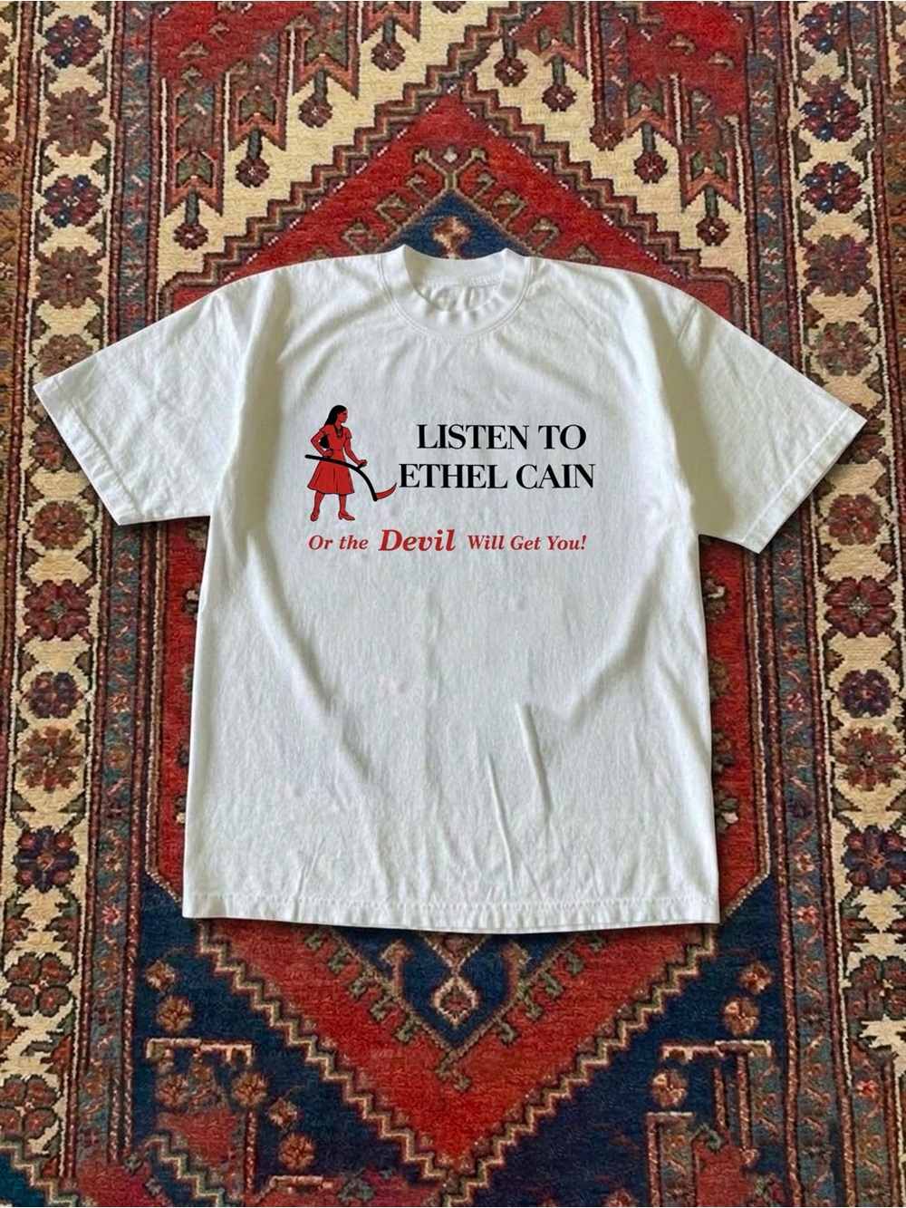 Listen To Ethel Cain Or The Devil Will Get You White T-Shirt